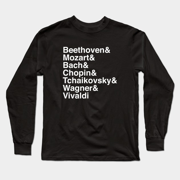 Helvetica Composers Long Sleeve T-Shirt by Woah_Jonny